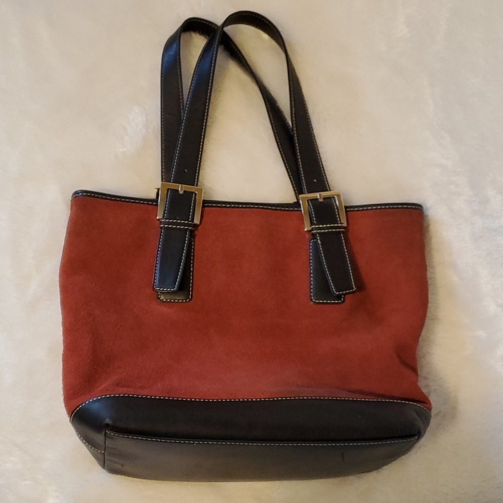 Preston & York Rust Suede & Leather Handbag - Picture 3 of 12